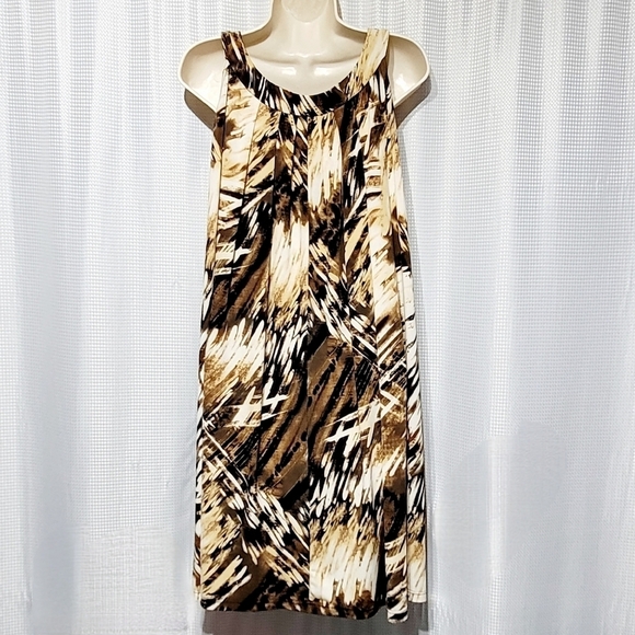 Kathy Roberts Splash of Brown Midi Dress (18) - Picture 4 of 11